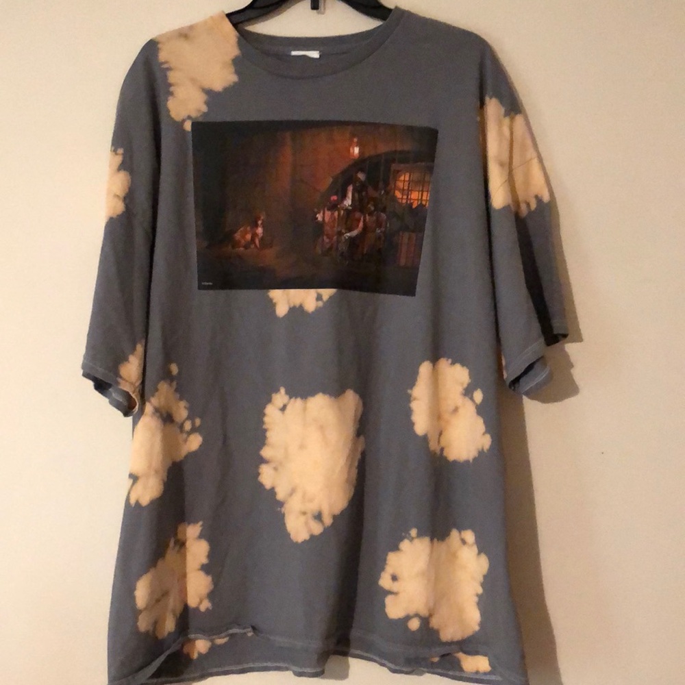 Men’s Disney Parks Pirates of the Caribbean T-shirt tie dye jail scene 2XL